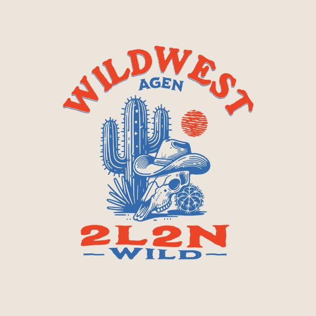 T-Shirt Unisexe Oversize - WILDWEST CACTUS - Coconut Mik