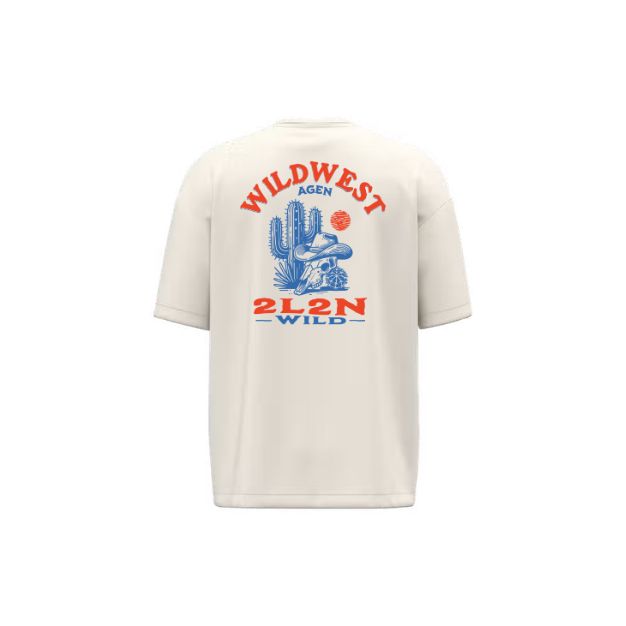 T-Shirt Unisexe Oversize - WILDWEST CACTUS - Coconut Mik