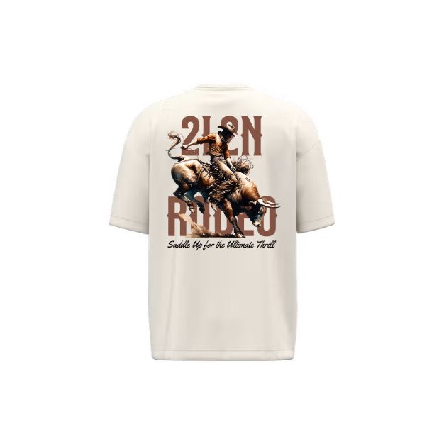 T-Shirt Unisexe Oversize - RODEO - Coconut Milk
