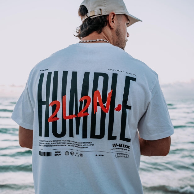 T-Shirt Unisexe Oversize - 2L2N HUMBLE brodé - White