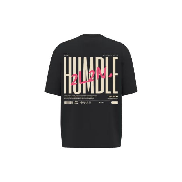 T-Shirt Unisexe Oversize - 2L2N HUMBLE brodé - Black